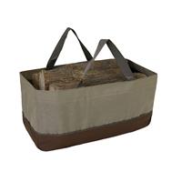 Heavy-Duty Two-Tone Firewood Tote Bag